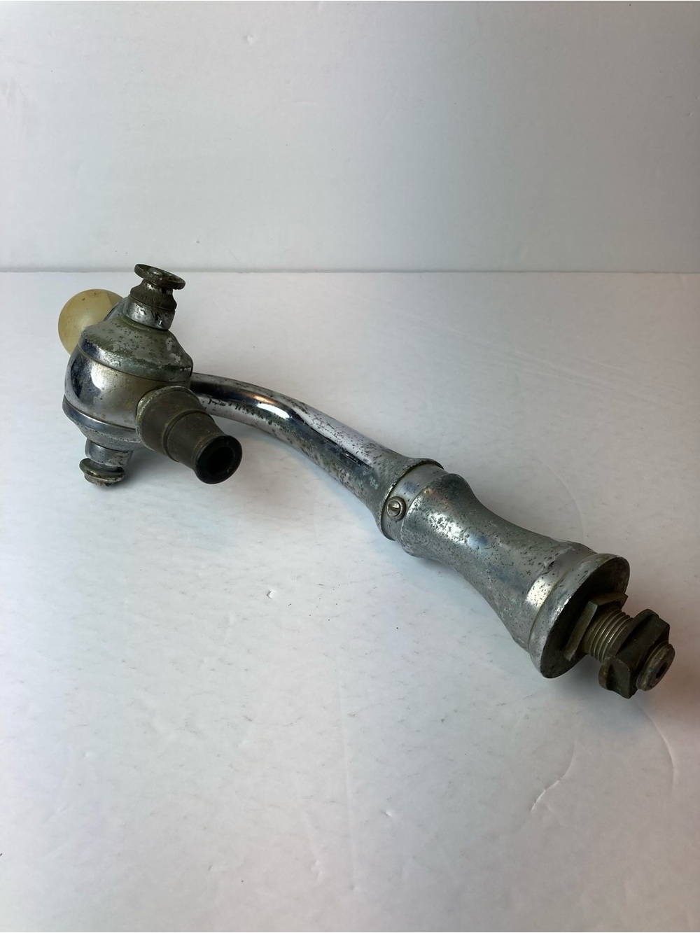 Vintage Soda Jerk Gooseneck Draft Fountain Handle With Marble Knob / Spout Heavy